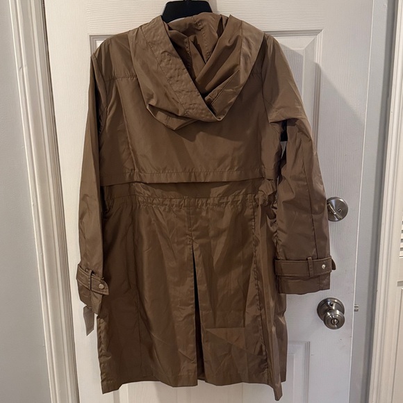 Cole Haan Hooded Trench Coat in Taupe - Picture 2 of 2